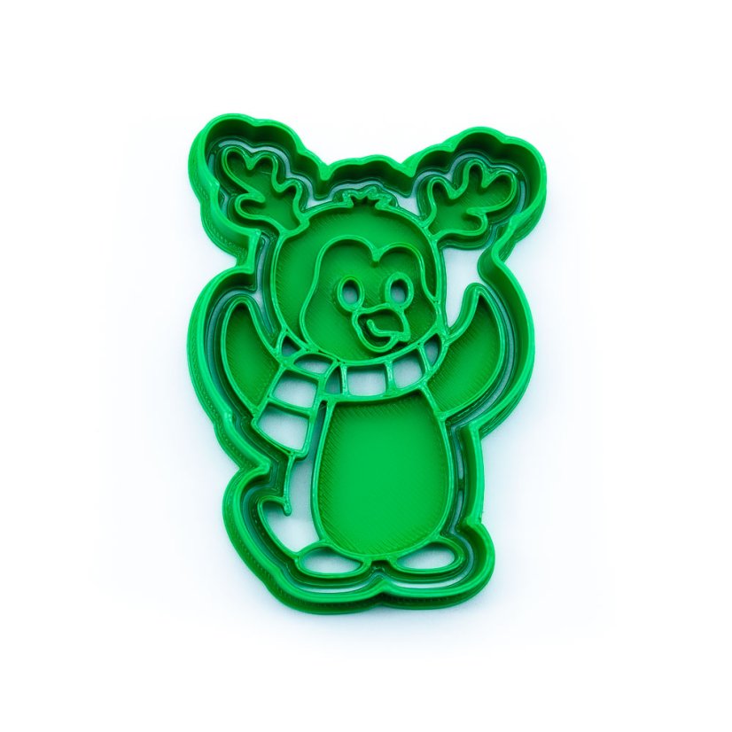 Tučňák s parohy | dvoudílné vykrajovátko