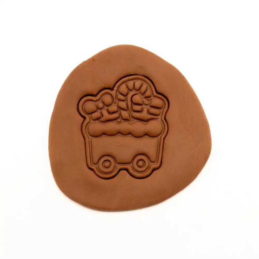 Vagónek s dárky | dvoudílné vykrajovátko