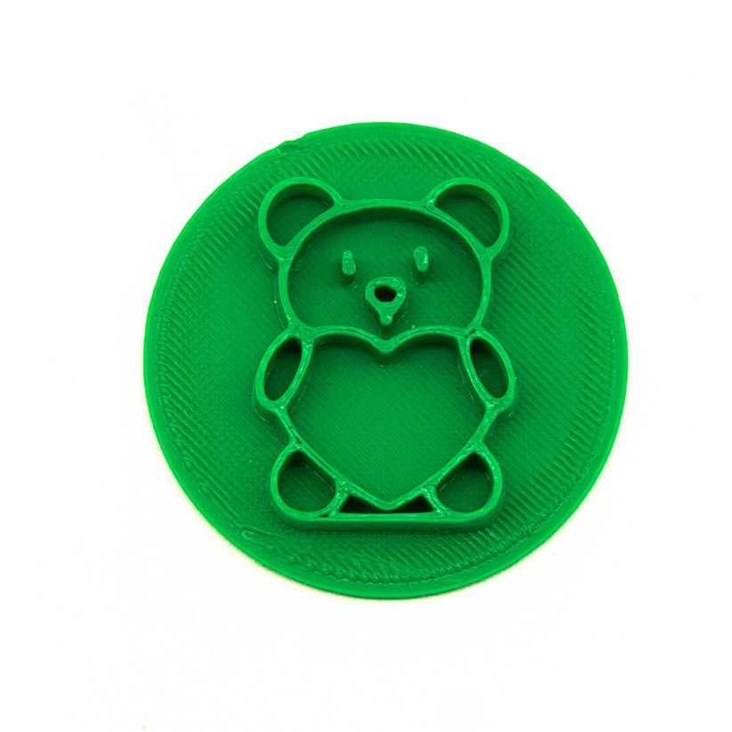 Teddybär mit Herz | stempel für teig - Größe: 4 cm