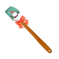 Vánoční skřítek stěrka na těsto s dřevěnou rukojetí