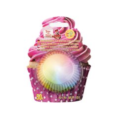 Duhové | papírové košíčky na muffiny a cupcakes | 50 ks
