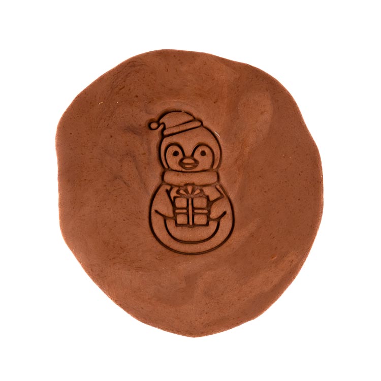 Tučňák s dárkem  | dvoudílné vykrajovátko