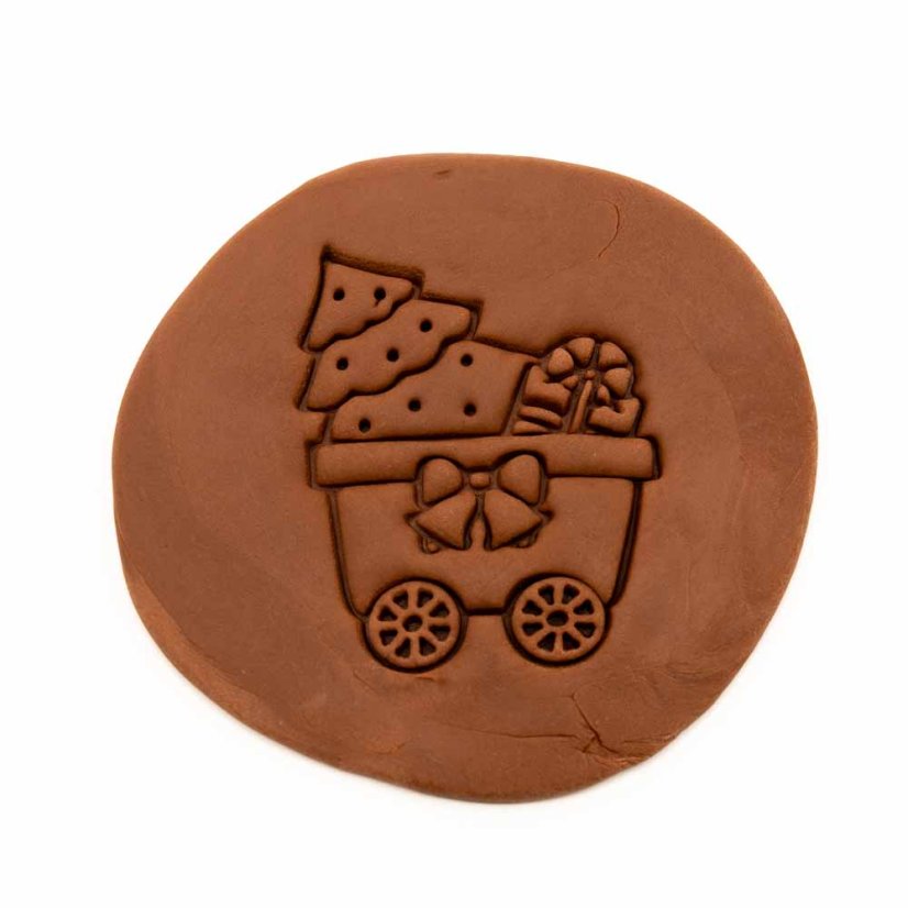 Vagónek se stromkem a dárkem | dvoudílné vykrajovátko