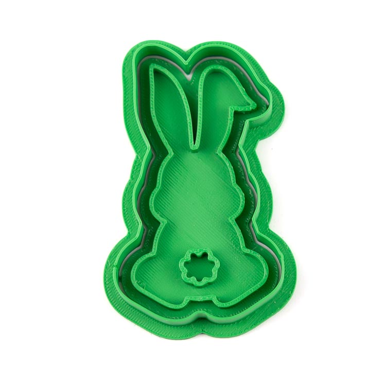 Zajíček ze zadu | dvoudílné vykrajovátko