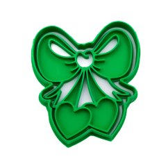 Mašle se srdíčky | dvoudílné vykrajovátko