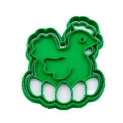 Slepička s vajíčky | dvoudílné vykrajovátko