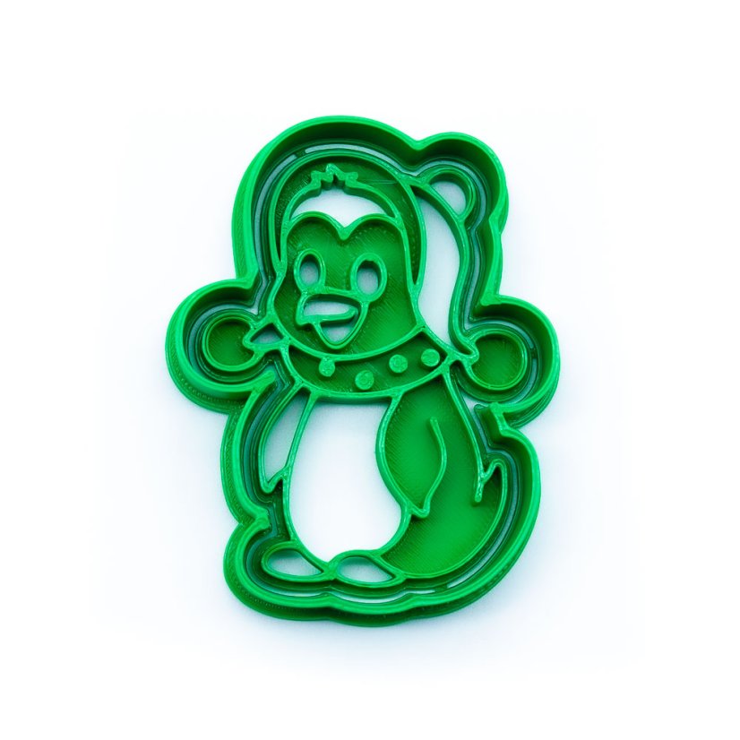 Tučňák s čepicí | dvoudílné vykrajovátko