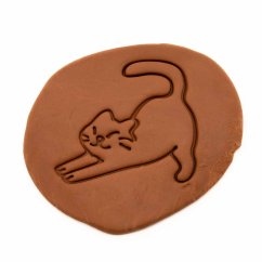 Protahující se kočka | dvoudílné vykrajovátko