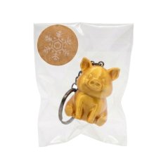 Zlaté prasátko klíčenka pro štěstí 40 mm