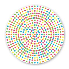 Puntíky dortová podložka 27 cm + 5x krajková bílá podložka