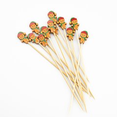 Perníček s čepicí vánoční dekorační zápich 12 cm