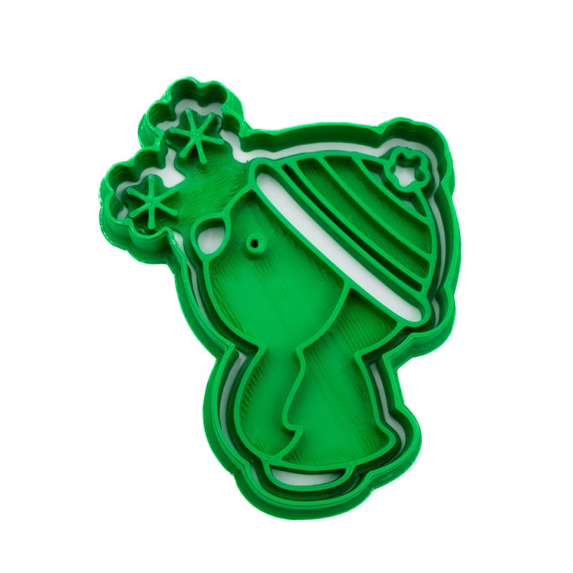 Tučňák s vločkami | dvoudílné vykrajovátko