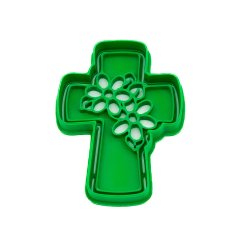 Kříž s květy | dvoudílné vykrajovátko