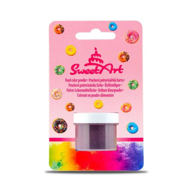 Jedlá prachová barva - Tmavě fialová - SweetArt (2 g)
