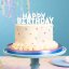 Dortové svíčky - Happy Birthday, bílé, 13 ks, 2,5 cm