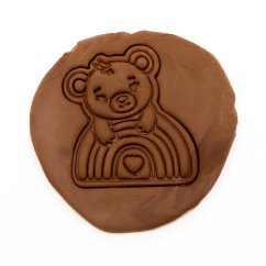 Medvídek s duhou | dvoudílné vykrajovátko