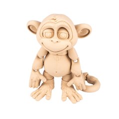 Opice | pohyblivá 3D omalovánka + barvy a štětec