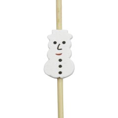 Sněhulák 3 vánoční dekorační zápich 12 cm