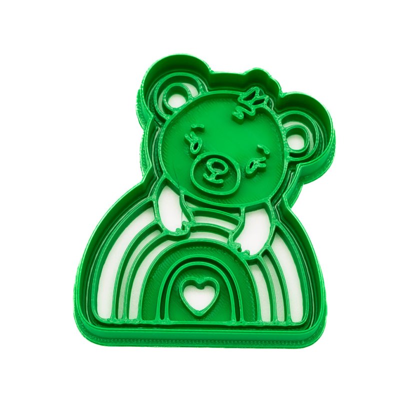 Medvídek s duhou | dvoudílné vykrajovátko