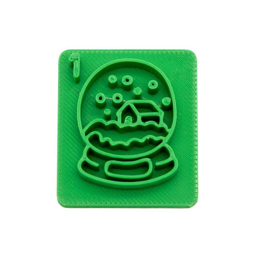 Těžítko s číslem 1 | razítko pro adventní kalendář