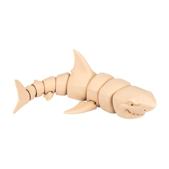 Bílý žralok | pohyblivá 3D omalovánka + barvy a štětec
