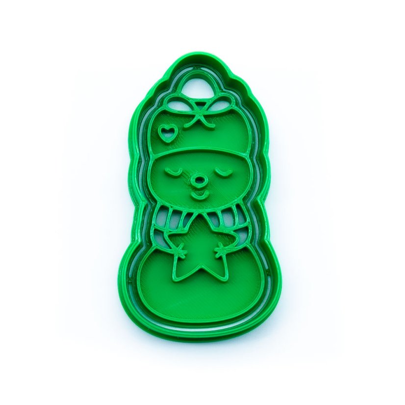 Sněhulák s hvězdou | dvoudílné vykrajovátko