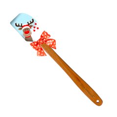 Vánoční sob stěrka na těsto s dřevěnou rukojetí