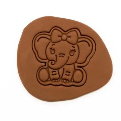 Slůně s mašlí | dvoudílné vykrajovátko