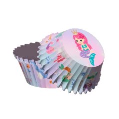Mořská panna | papírové košíčky na muffiny a cupcakes | 50 ks