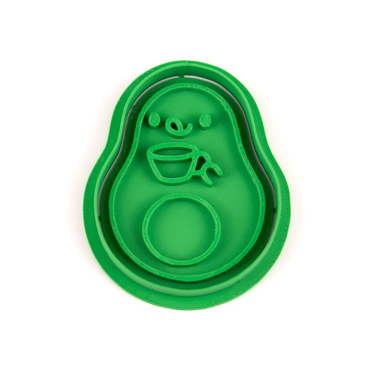 Avokádo s kávou | dvoudílné vykrajovátko