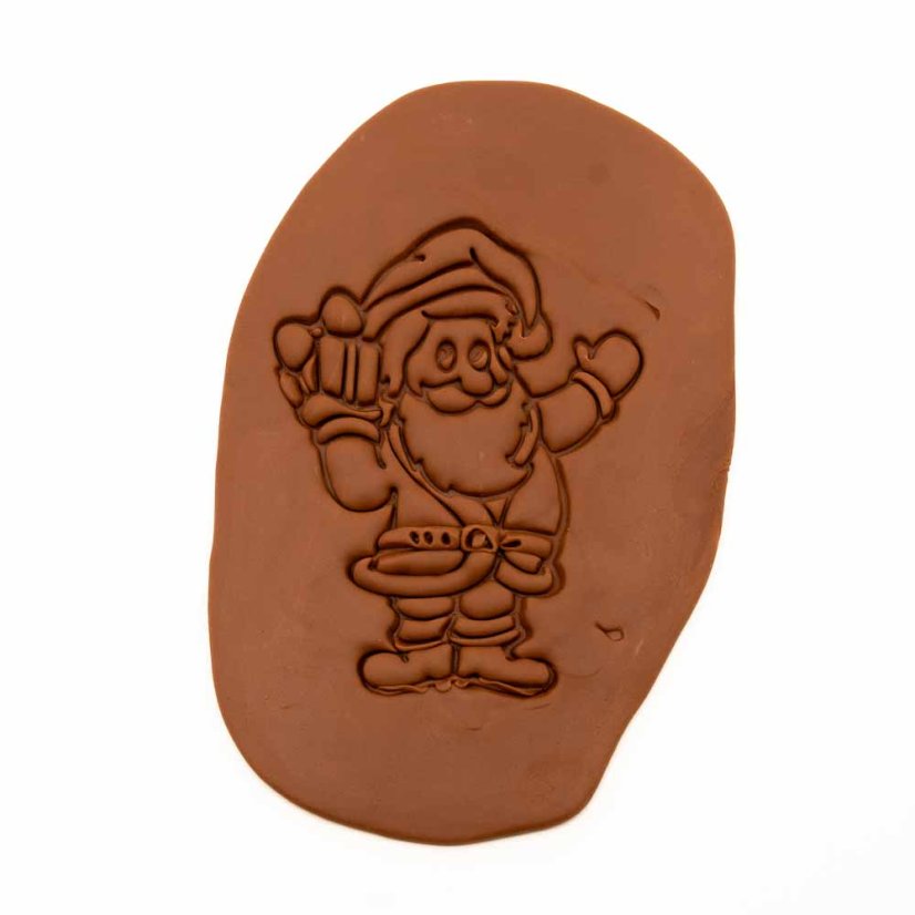 Santa s dárkem | dvoudílné vykrajovátko