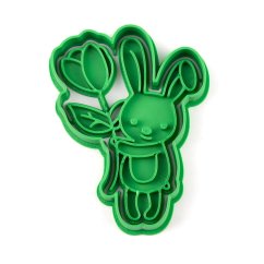 Zajíček s kytičkou 2 | dvoudílné vykrajovátko