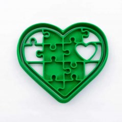 Szív puzzle | alakú kiszúró forma