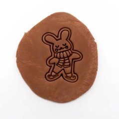 Zajíček 6 - vánoční | dvoudílné vykrajovátko