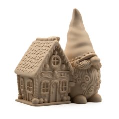 Skřítek s chaloupkou 3D dekorace k vybarvení