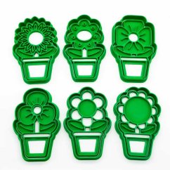 Květiny v květináči | sada vykrajovátek