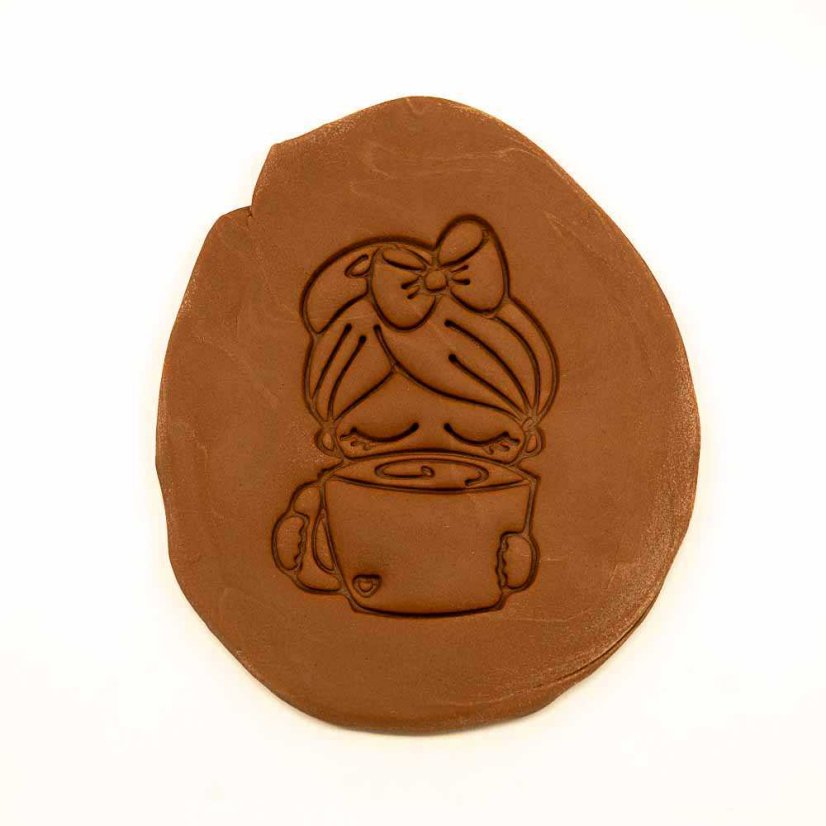 Maminka s kávou | dvoudílné vykrajovátko