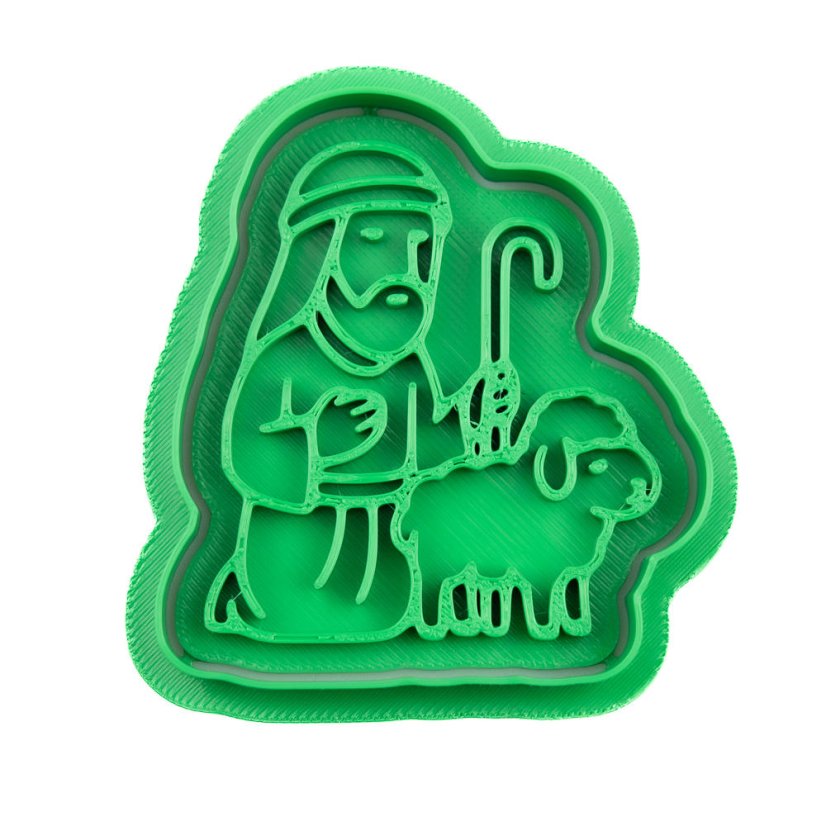 Pastýř s ovečkou | dvoudílné vykrajovátko