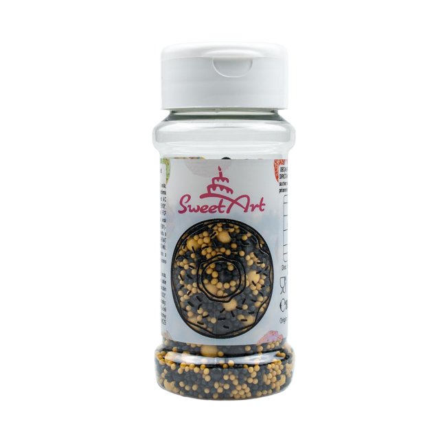 Black Gold sprinkle mix cukrové zdobení SweetArt (80 g)