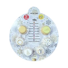 Ozdoba 1 papírové košíčky na pralinky 150 ks s 6  motivy