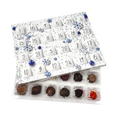 Adventní kalendář "Stříbrno-modrý " 28x22x2cm