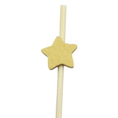 Zlatá hvězda vánoční dekorační zápich 12 cm