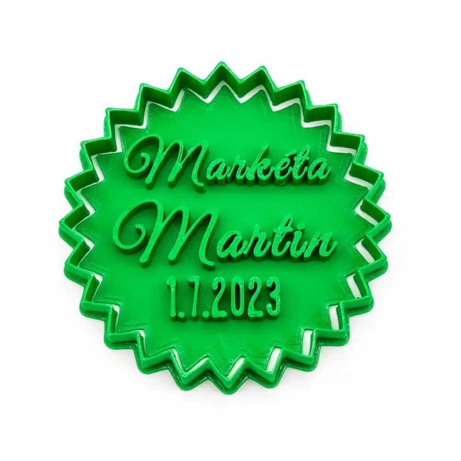 Kruh se jmény a datem | vykrajovátko na zakázku