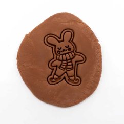 Zajíček 6 - vánoční | dvoudílné vykrajovátko