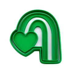 Duha - srdce | dvoudílné vykrajovátko