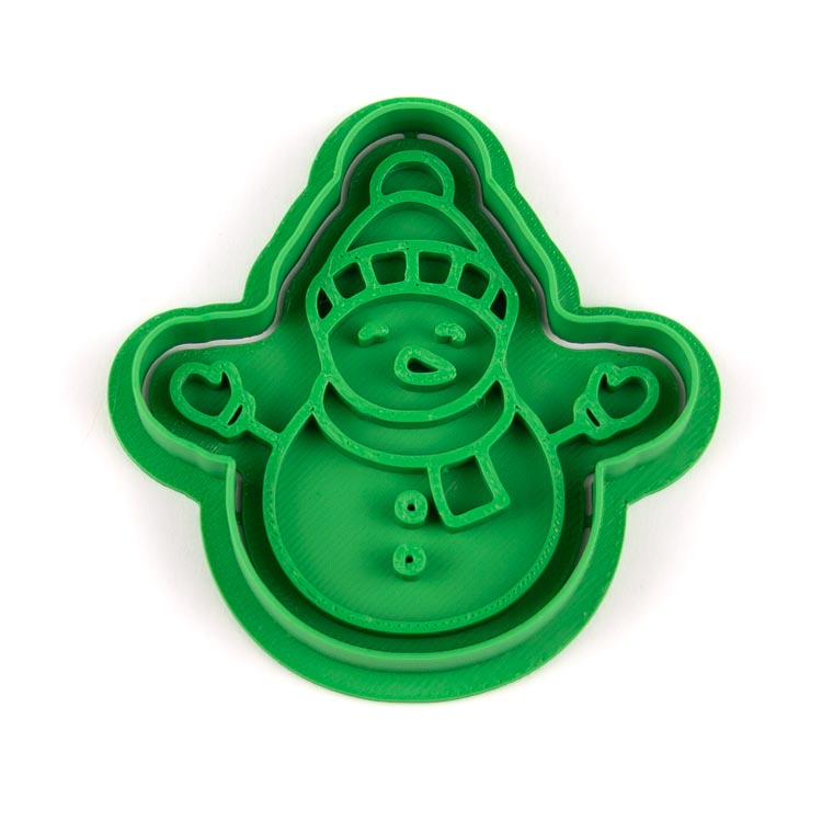 Sněhulák s čepicí | dvoudílné vykrajovátko