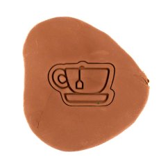 Hrnek s čajem | dvoudílné vykrajovátko