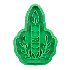 Vánoční svíčka | dvoudílné vykrajovátko