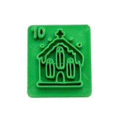 Kostel s číslem 10 | razítko pro adventní kalendář