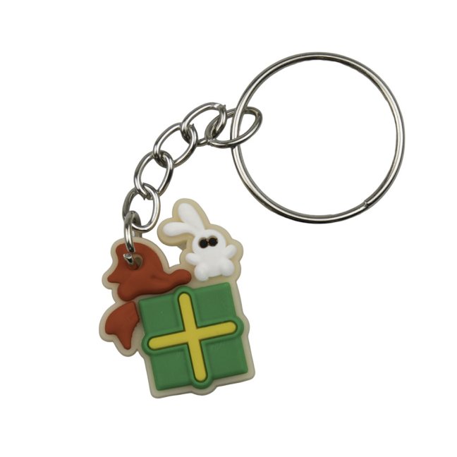 Dárky vánoční klíčenka gumová 35 mm